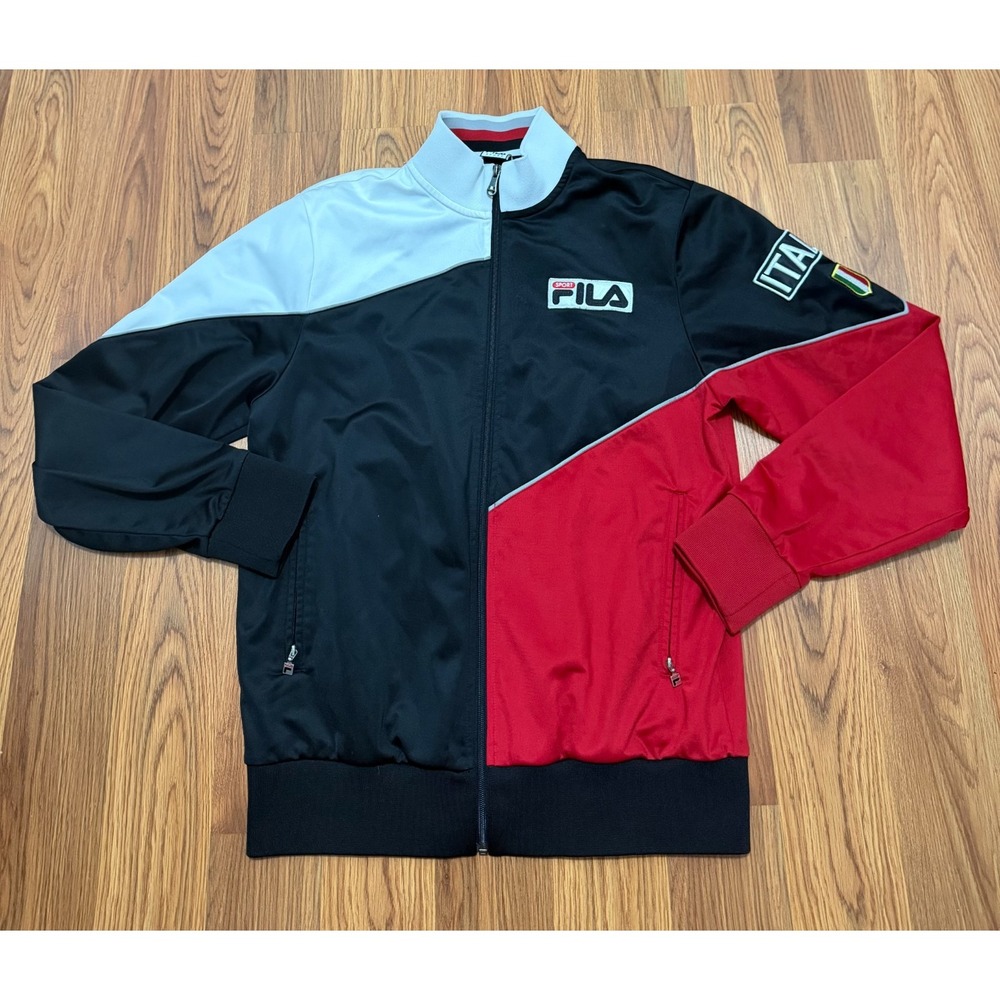 Fila Sport Track Jacket Mens Small Italia Colorblock Full Zip